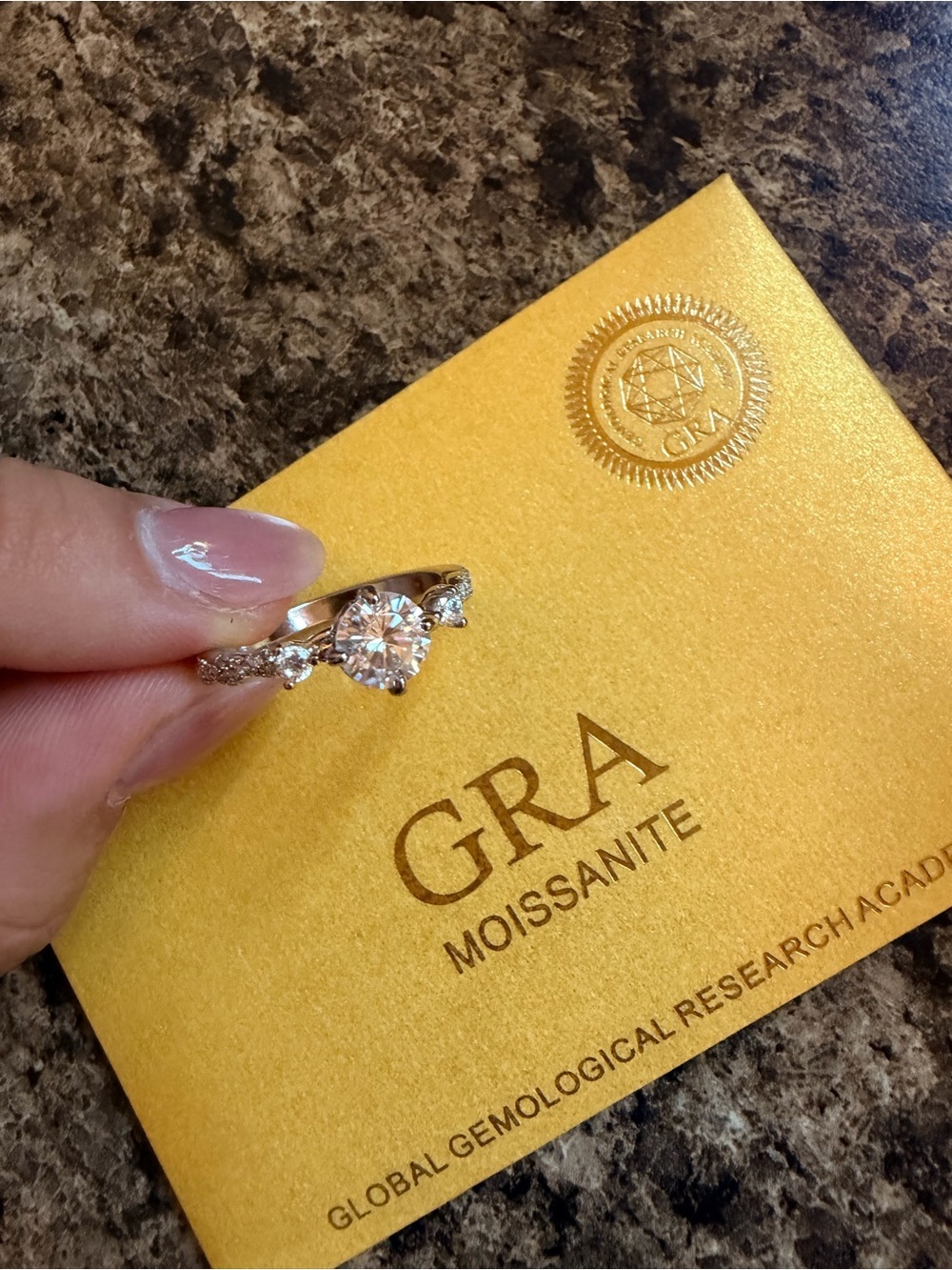 Moissanite Round-Cut Solitaire Engagement Ring in White Gold